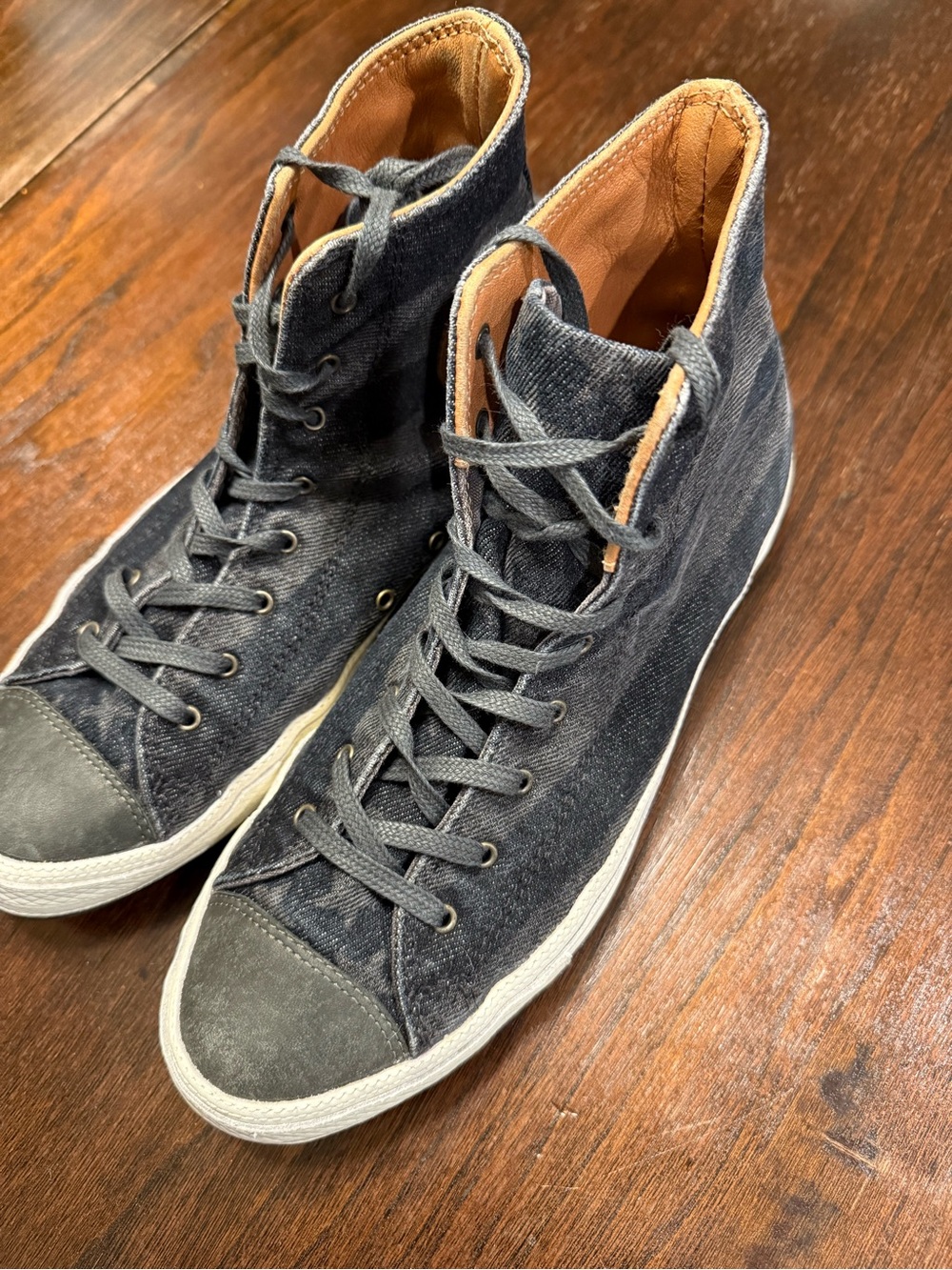 Converse CT  All Star Premium Post  High Top Lace-Up Sneakers 139906C Worn Denim - Picture 9 of 15